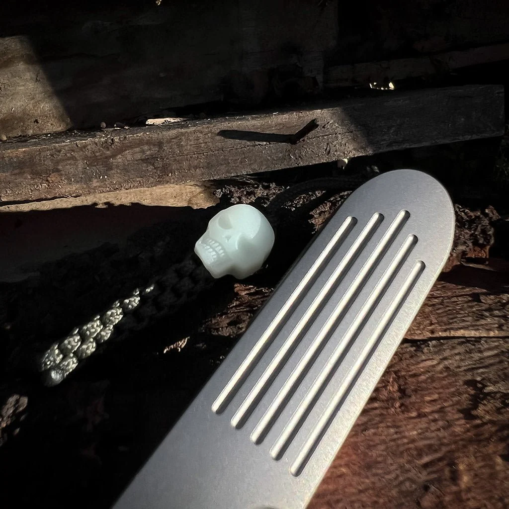 Memento Mori GID Lanyard Bead - Green - Image 4